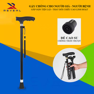 Nạng chống trượt gấp gọn siêu nhẹ dùng cho người già, người bệnh - Nạng chống trượt, gậy batoong cho người cao tuổi