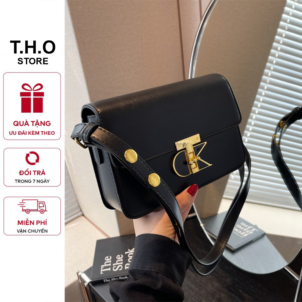 Túi xách nữ, túi đeo chéo cao cấp khóa đẹp da mềm  3 ngăn K273