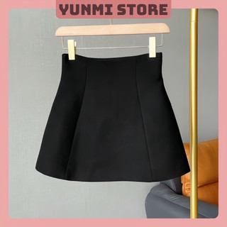 Chân váy dáng chữ a cạp cao tôn dáng có lớp lót bên trong_yunmistore