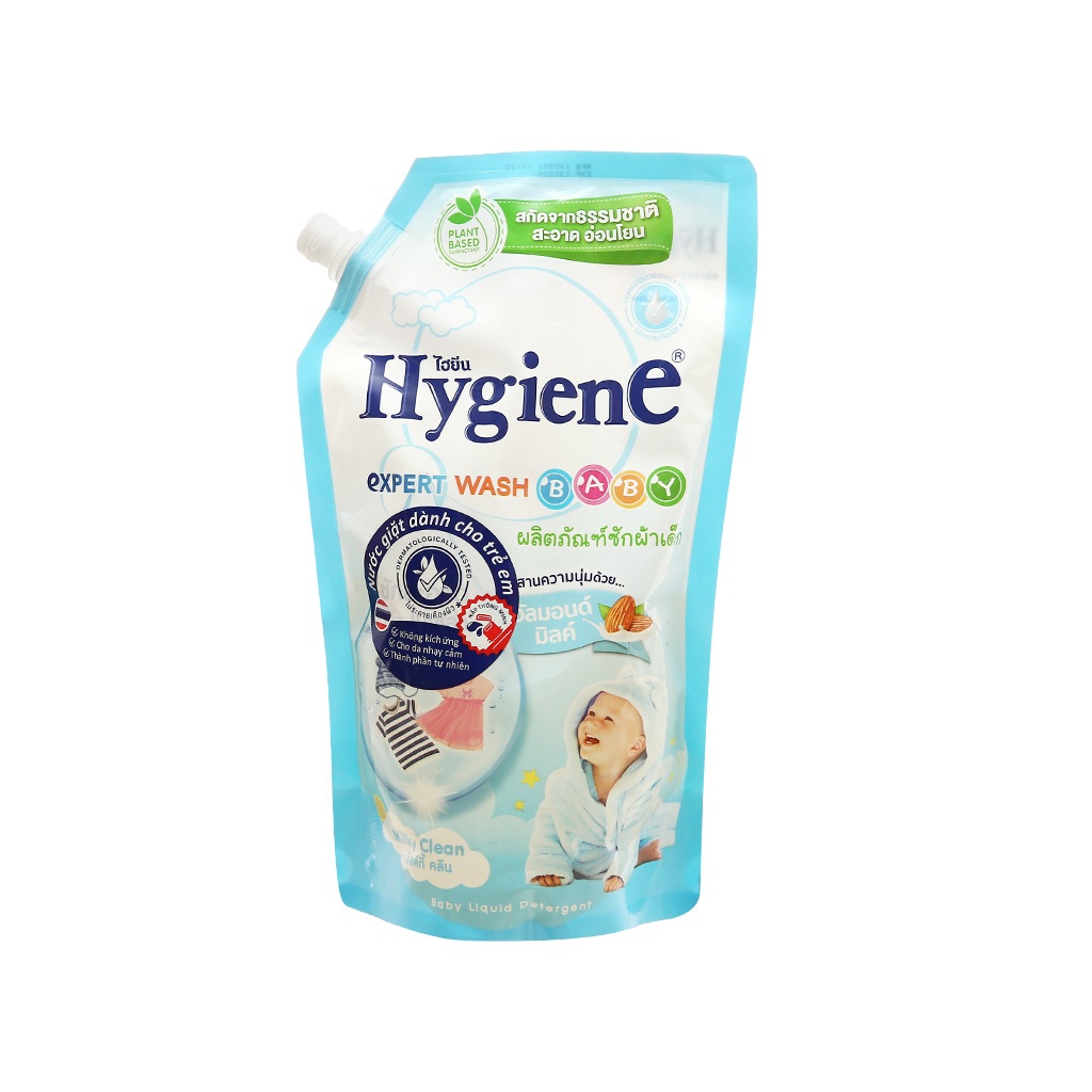 Nước Giặt Quần Áo Hygiene Baby, Nước Giặt Thái Lan Dịu Nhẹ Cho Bé Làm Sạch Làm Mềm Vải 600ml
