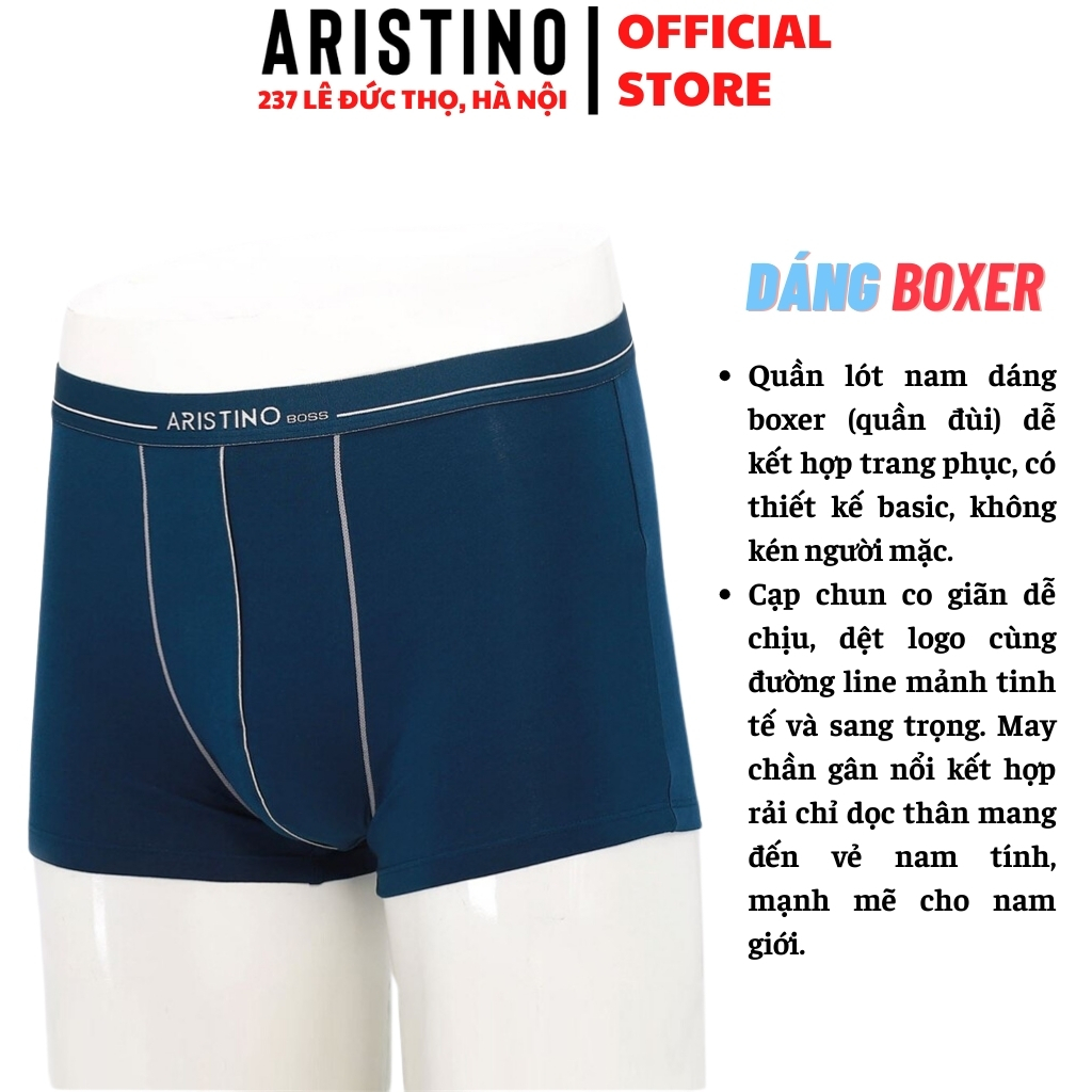 Quần sịp đùi nam Aristino ABX1615 đồ lót xì boxer cotton cao cấp mềm mại co giãn kháng khuẩn khử mùi không kích ứng da