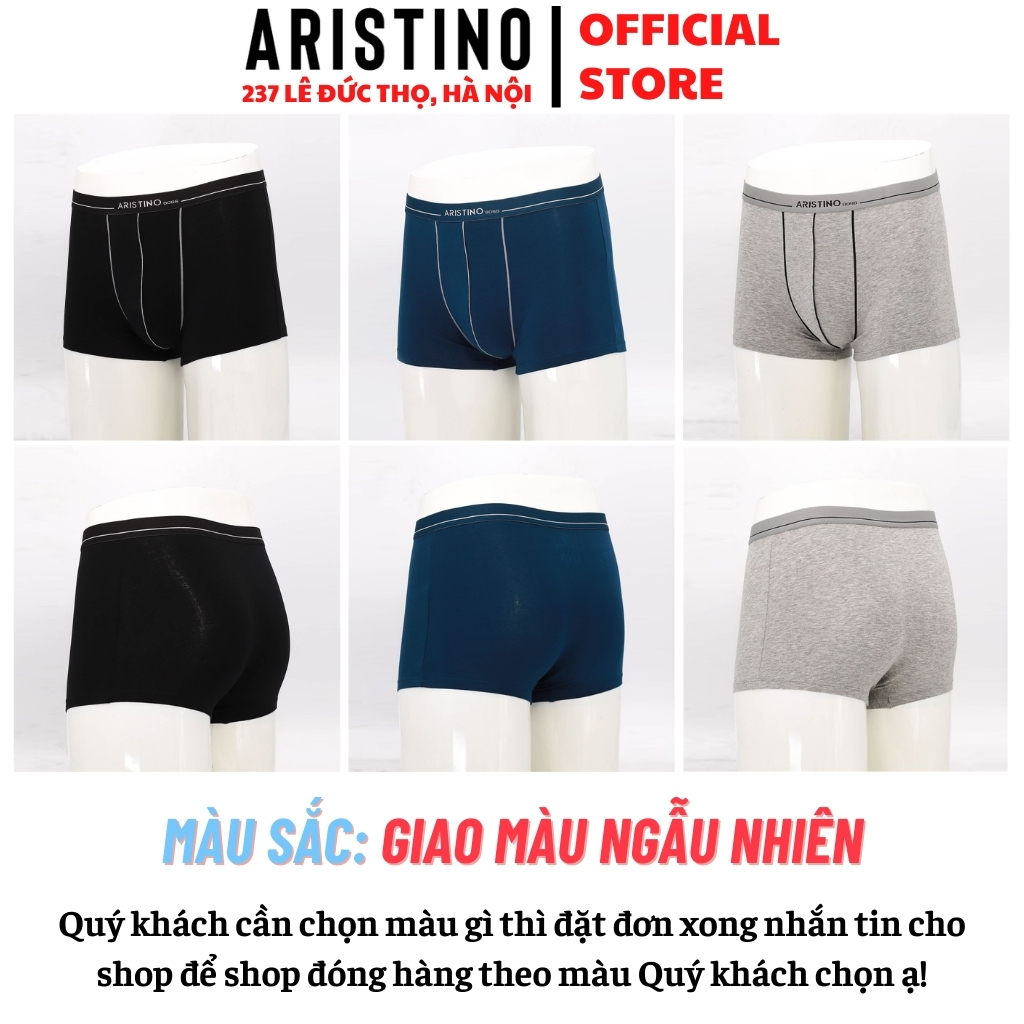 Quần sịp đùi nam Aristino ABX1615 đồ lót xì boxer cotton cao cấp mềm mại co giãn kháng khuẩn khử mùi không kích ứng da