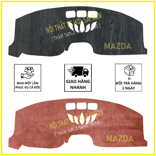 Thảm taplo xe Mazda CX5 2018 đến 2023 da carbon, thảm nhung, thảm che nắng chống nóng da carbon cao