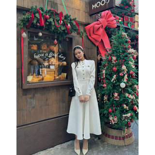 Váy maxi dạ cúc đồng dáng xoè Hamy