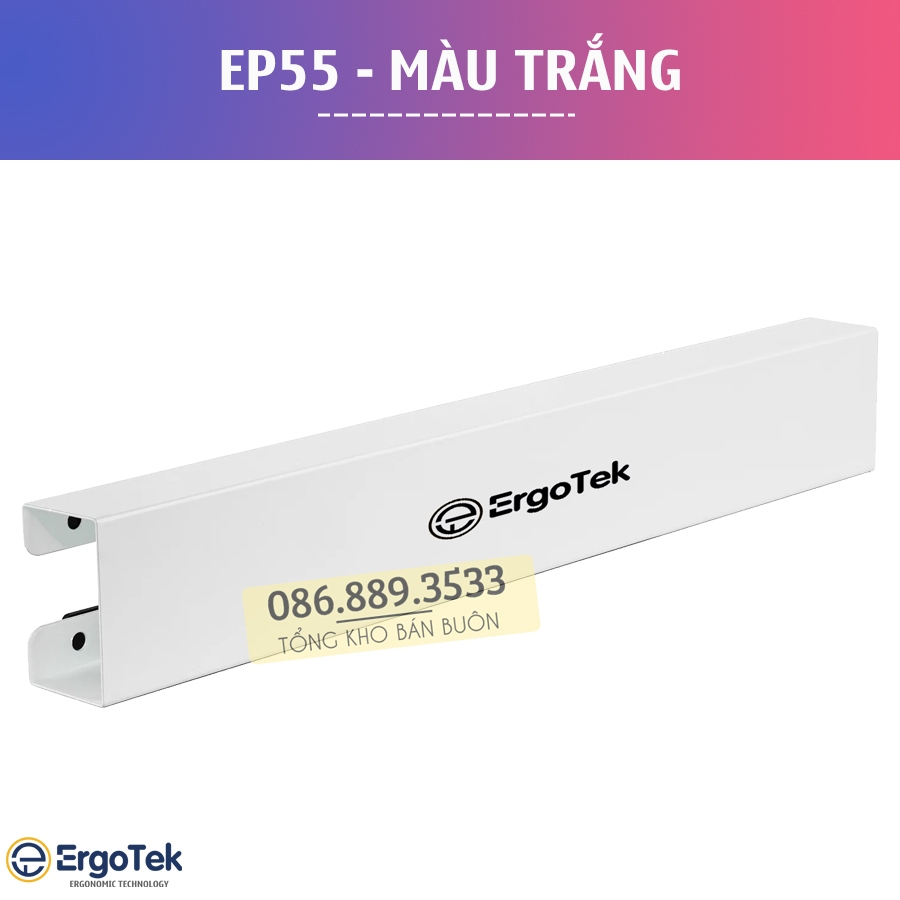 Khay Đi Dây Điện / Máng Chạy Dây HDMI, USB, VGA ErgoTek EP55 - Nam Châm Dính Trên Kim Loại