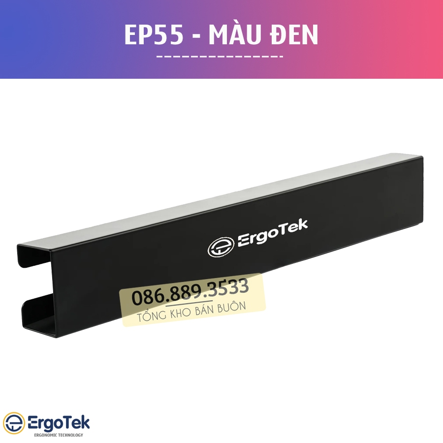 Khay Đi Dây Điện / Máng Chạy Dây HDMI, USB, VGA ErgoTek EP55 - Nam Châm Dính Trên Kim Loại