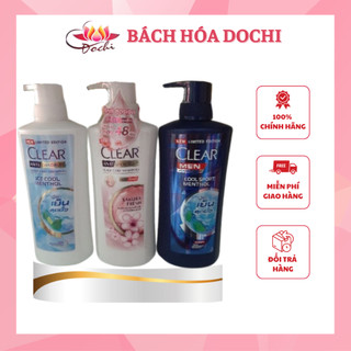 Dầu gội trị gàu clear thái lan hương bạc hà, hoa anh đào, clear men 480ml