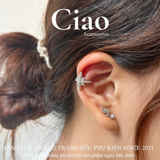   HOẢ TỐC 1H  Khuyên vành tai  Kẹp vành titan không gỉ đính đá mã 61 Ciao accessories 