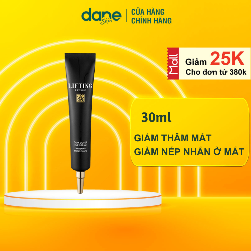 Kem dưỡng mắt RECIPE giảm thâm mắt dưỡng sáng, giảm nếp nhăn - Kem mắt Lifting Recipe Dark Cover Eye Cream 30ml