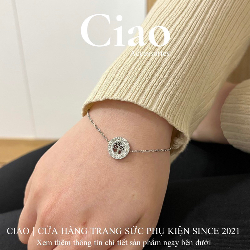[HOẢ TỐC 1H] Vòng tay/ Lắc tay titan không gỉ hình cây mã 18 Ciao accessories