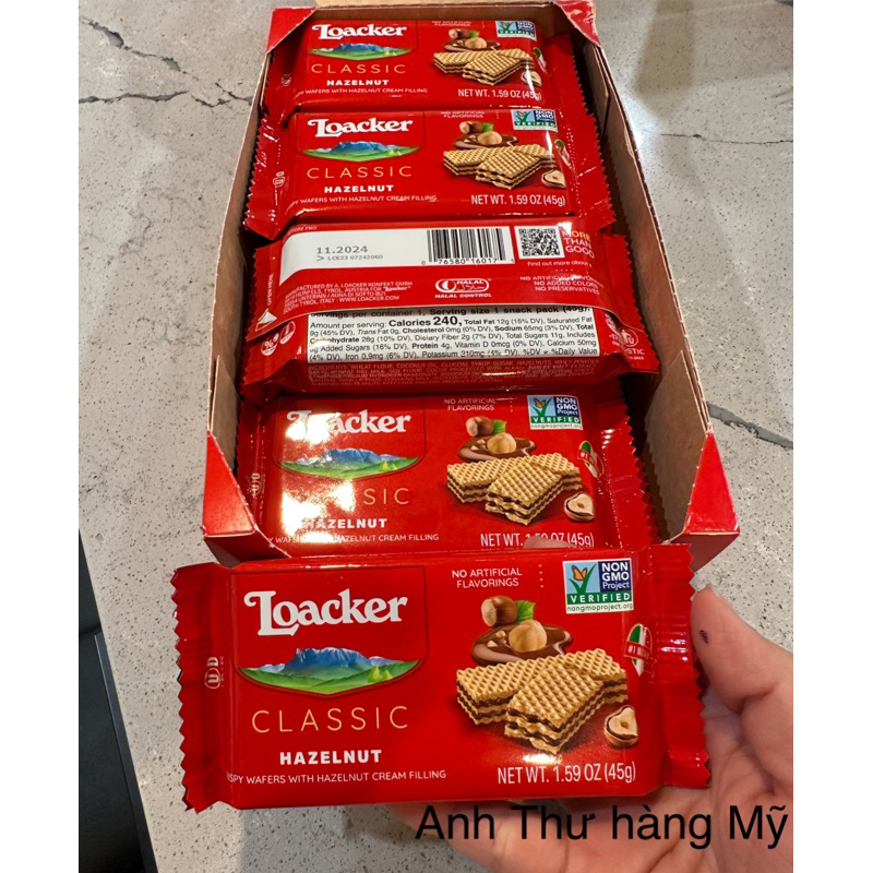 BÁNH XỐP LOACKER NGUYÊN HỘP 12 GÓI