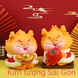 [ Khuôn silicon làm tượng][Size đại] Rồng tài lộc