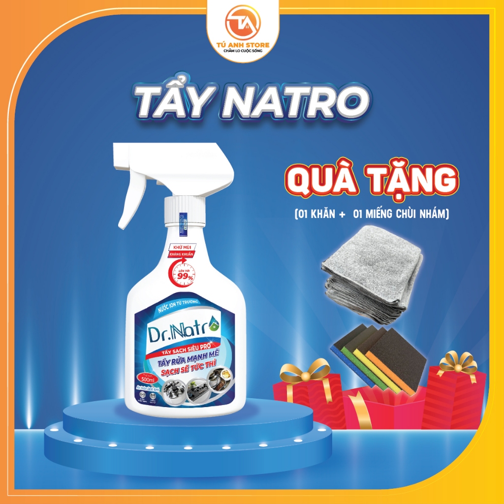 Chai tẩy đa năng siêu sạch mọi viết bẩn công nghệ ion từ trường Dr Natro - TuAnh Store