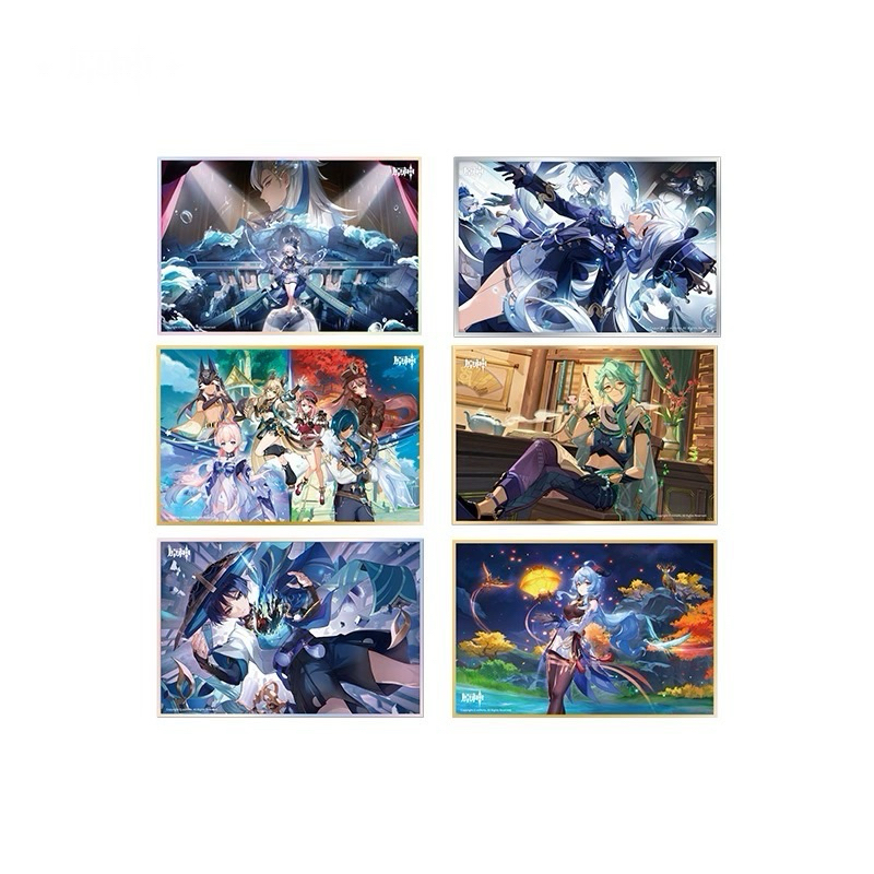 Tranh Bìa Cứng Shikishi Trưng Bày Nhân Vật Genshin Impact