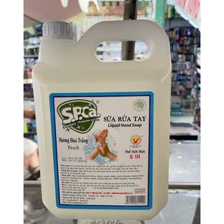Nước rửa tay spca hương đào 5 lít .