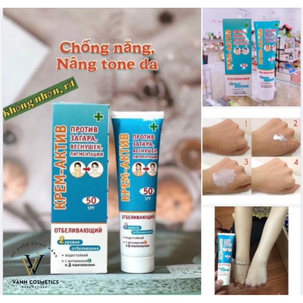 Kem Chống Nắng Dưỡng Trắng Da Lên Tone Của Nga SPF 50+++ - Mỹ Phẩm Nội Địa Chính Hãng.