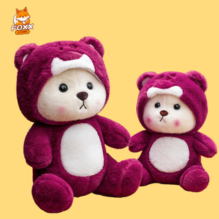 Gấu bông teddy lena cosplay gấu dâu dáng ngôi mềm mịn cao cấp foxx store