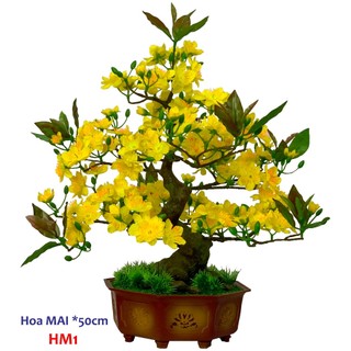 Chậu cây hoa mai giả trang trí tết hm1 sp009203