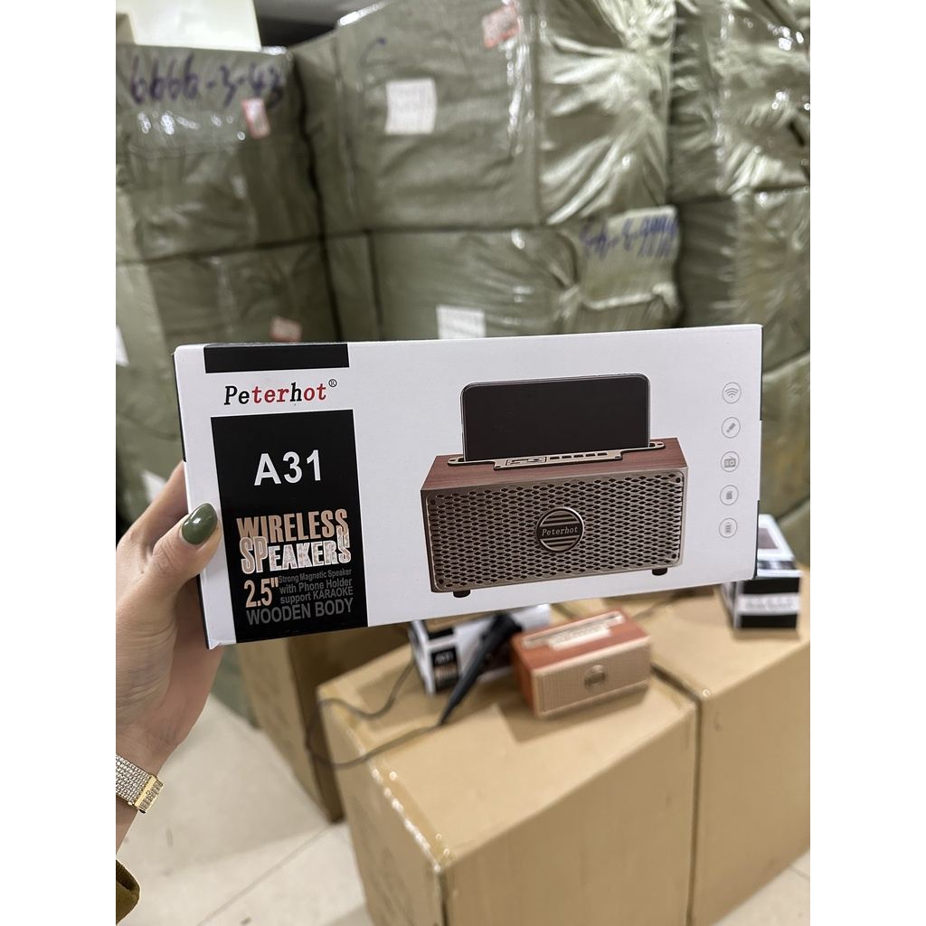 Loa bluetooth thùng gỗ bass hay XM-516