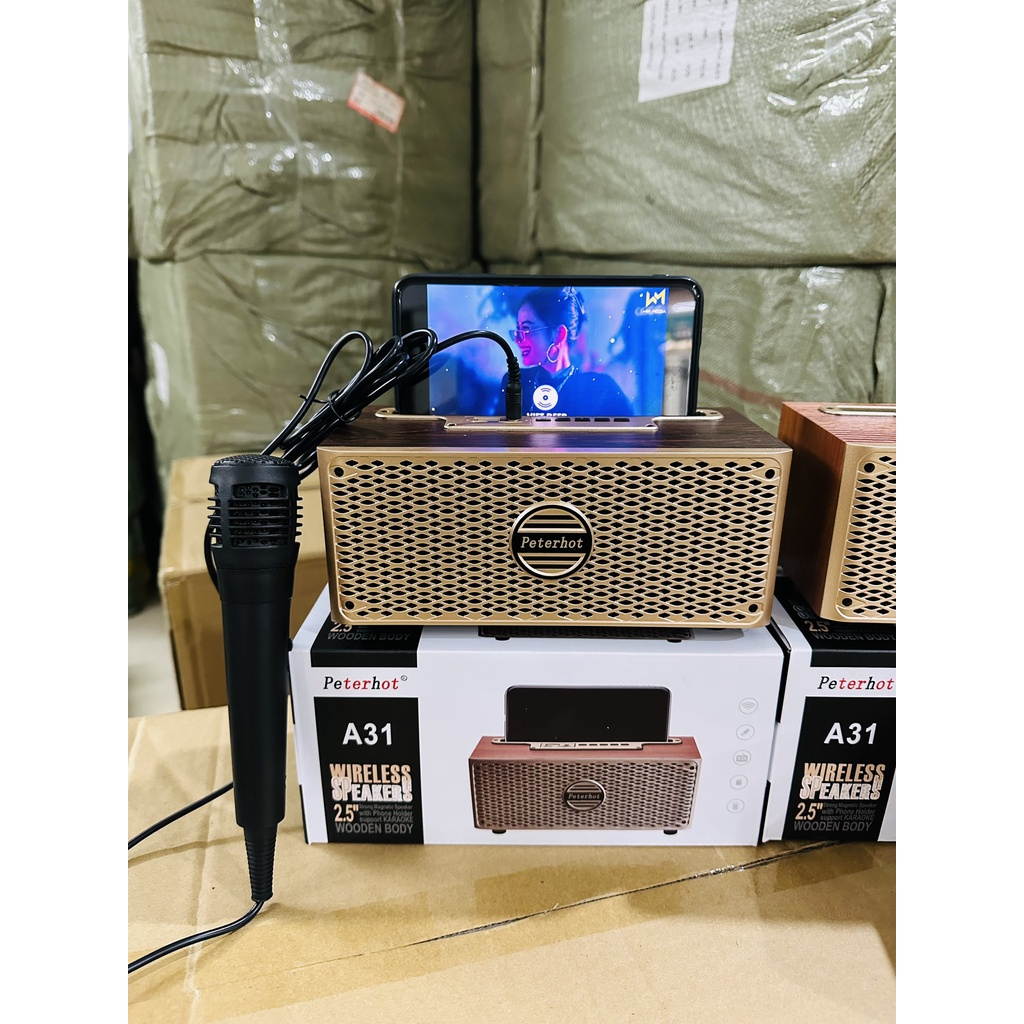 Loa bluetooth thùng gỗ bass hay XM-516