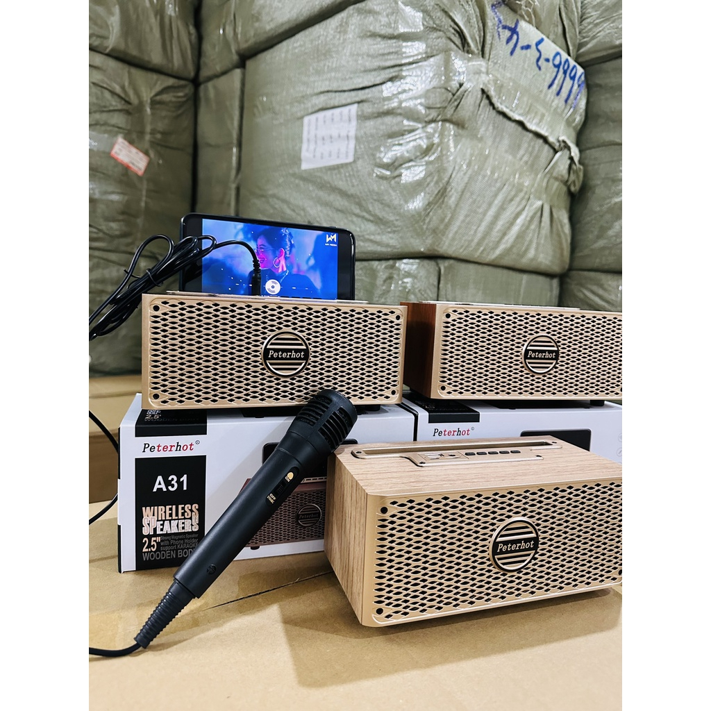 Loa bluetooth thùng gỗ bass hay XM-516