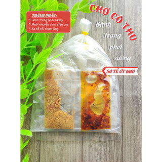 Một bịch bánh tráng phơi sương muối nhuyễn sa tế ớt khô | Chợ Cô Thu