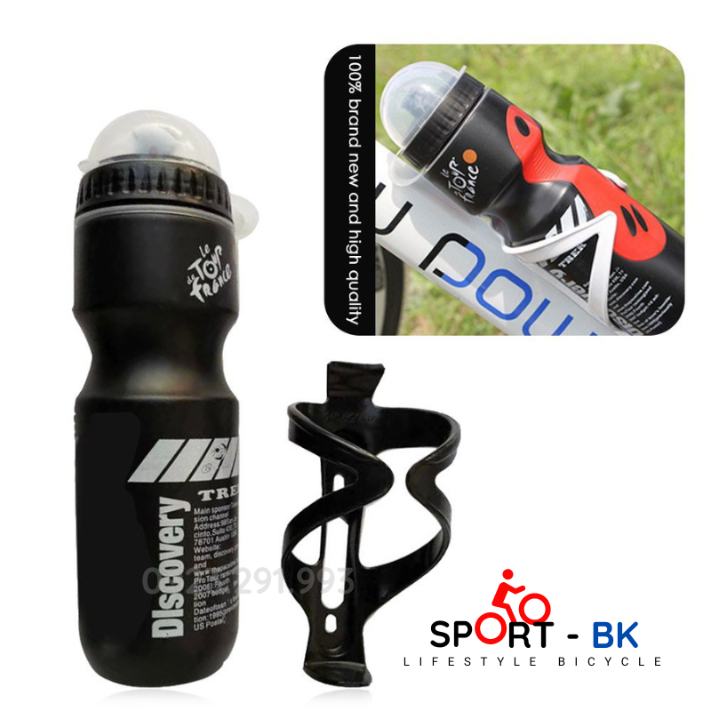 Set Bình Nước Xe Đạp Thể Thao 750ml + Giá Đỡ Đồ Để Chai Nước Tiện Dụng Khi Đi Xe Đạp, Leo Núi, Đi Bộ - BK24