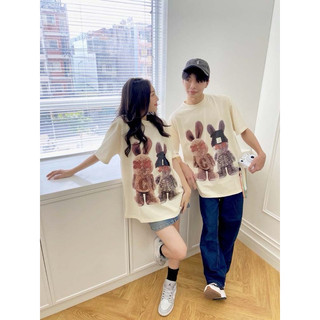 áo thun thỏ badd habit tay lỡ, form unisex, có bigsize B01
