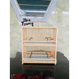 Lồng 2 ngăn - nuôi hút mật, khuyên, sâu - dài 30, rộng 16, cao 32