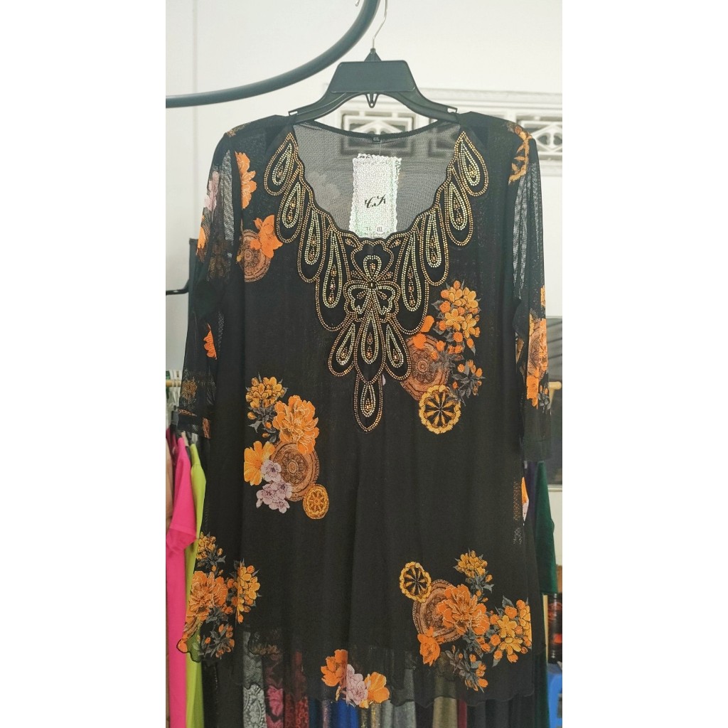 Áo thun đính đá co giãn cho mẹ ,u50-60 bigsize