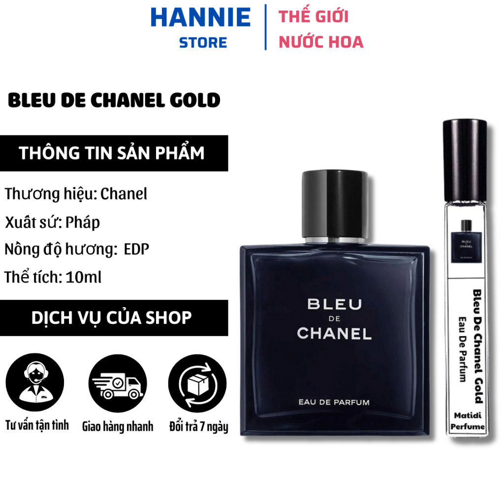 Nước hoa nam chính hãng Bleu De Edp chiết 10ml – Nước hoa chiết thơm lâu quyến rũ đẳng cấp