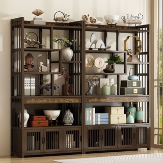 Kệ Sách Kệ Decor Trang Trí Phòng Làm Vách Ngăn Cực Đẹp Cao 1m72 Chất Liệu Gỗ Tre Cao Cấp