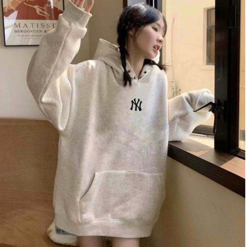 Áo hoodie NY MLB nỉ bông siêu dày nam nữ,fomr rộng hàng xịn latizia.vn 001