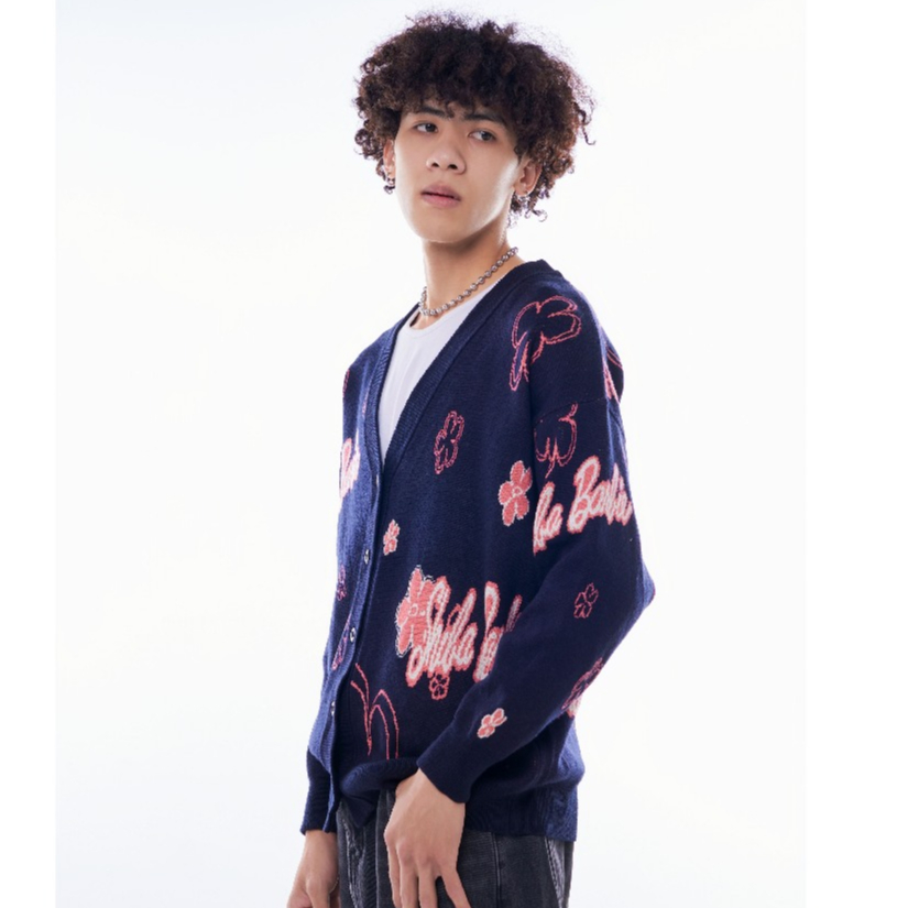Áo Khoác Cardigan Nam Nữ 𝐒𝐇𝐈𝐁𝐀𝐖𝐎𝐎𝐋 (Mã SB002 | 𝐁𝐀𝐑𝐁𝐈𝐄 Xanh Navy) Cao Cấp Dệt Công Nghệ Đức