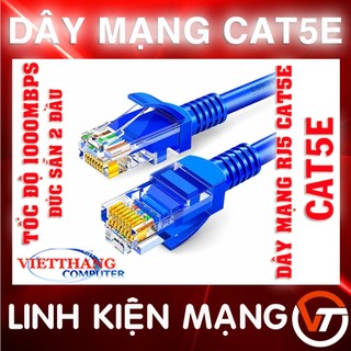 Dây cáp mạng lan đúc sẵn cat5e 1g, dây cáp mạng lan bấm sẵn 2 đầu tốc độ 1000mbps