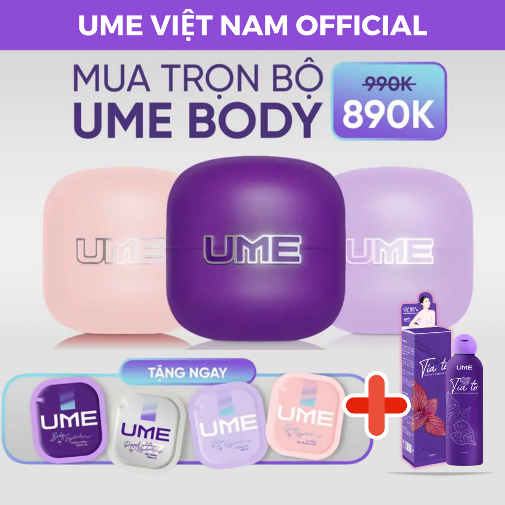 Kem body trắng da Ngọc Trinh dưỡng ẩm tẩy tbc ủ trắng, da trắng như Ngọc Trinh sau 14 ngày chính hãng UME VIỆT NAM 3bước