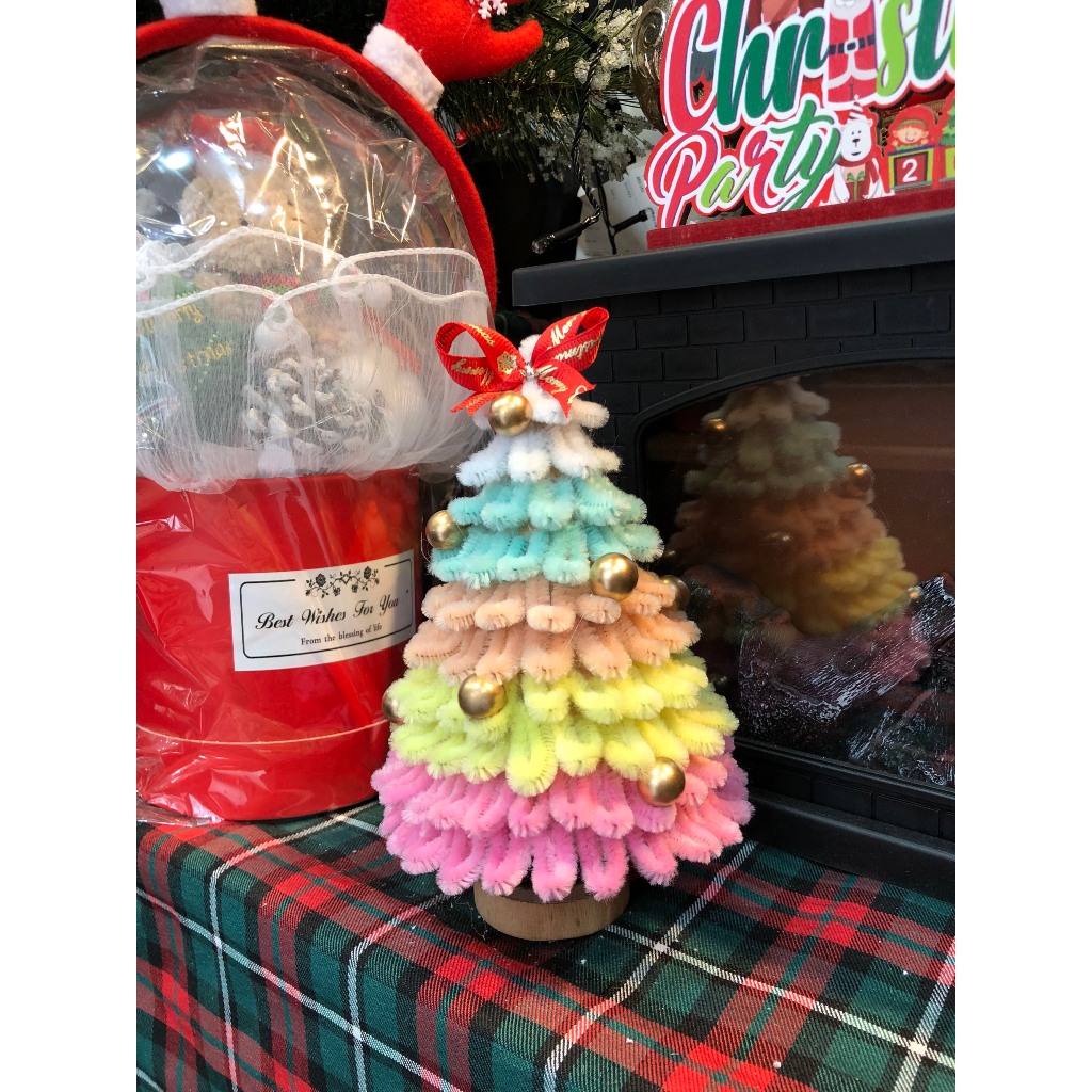 SET KẼM NHUNG LÀM CÂY THÔNG NOEL HANDMADE