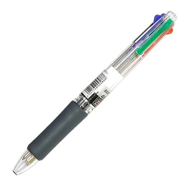 Bút Bi Bấm 4 Màu (Đỏ, đen, xanh dương, xanh lá) ngòi 0.7mm AGILE BAOKE | B48