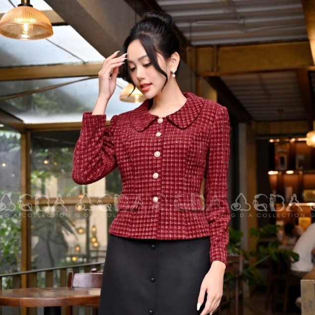 Áo vest công sở nữ cao cấp GDA COLLECTION chất Dạ Tuyết dày dặn, mềm mịn, sang trọng, lịch sự, không bai, không xù