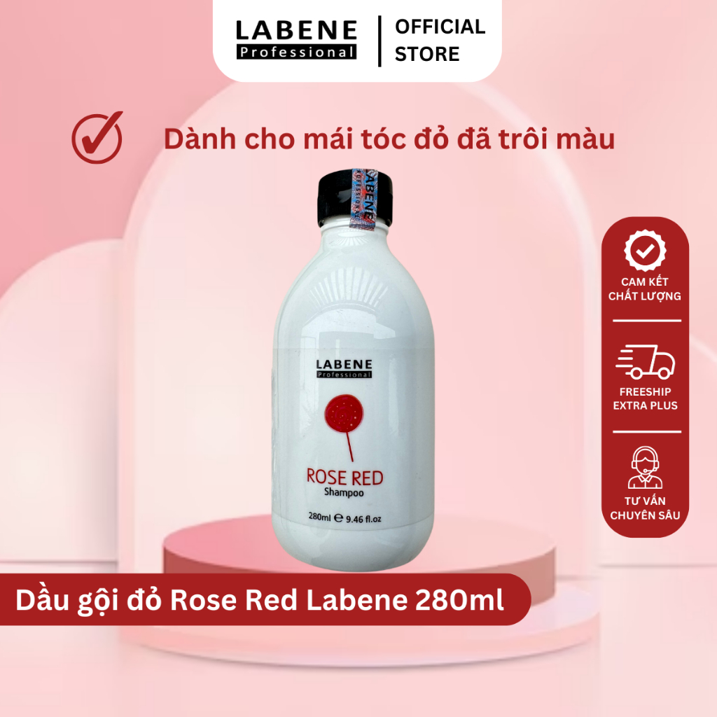 Dầu gội Rose Red Labene chính hãng dành cho tóc nhuộm đỏ và hồng, tăng cường độ sáng tươi mới của màu nhuộm | LABENE