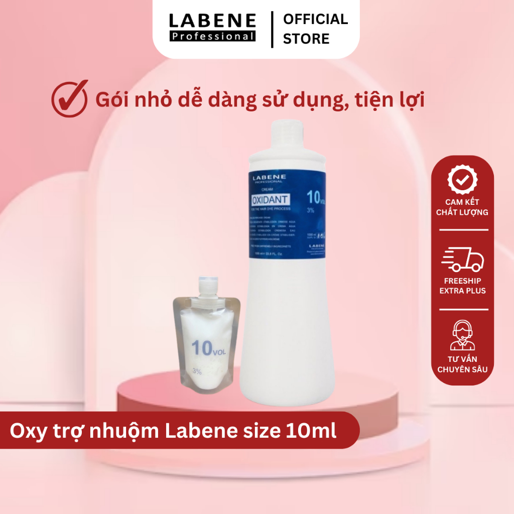 Oxy trợ nhuộm chống rát da đầy Labene cao cấp chính hãng Ý dành cho tóc tẩy nhuộm, túi size nhỏ 100ml | LABENE