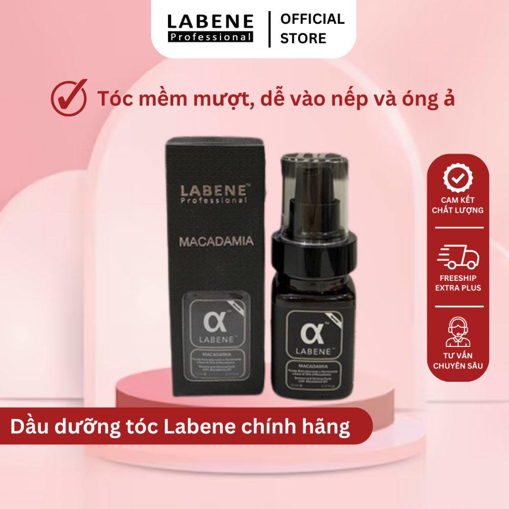 Dầu dưỡng tóc Macadamia Labene, dành cho tóc khô sơ, giúp tóc mềm mượt, dễ vào nếp, chính hãng xuất xứ Ý | LABENE