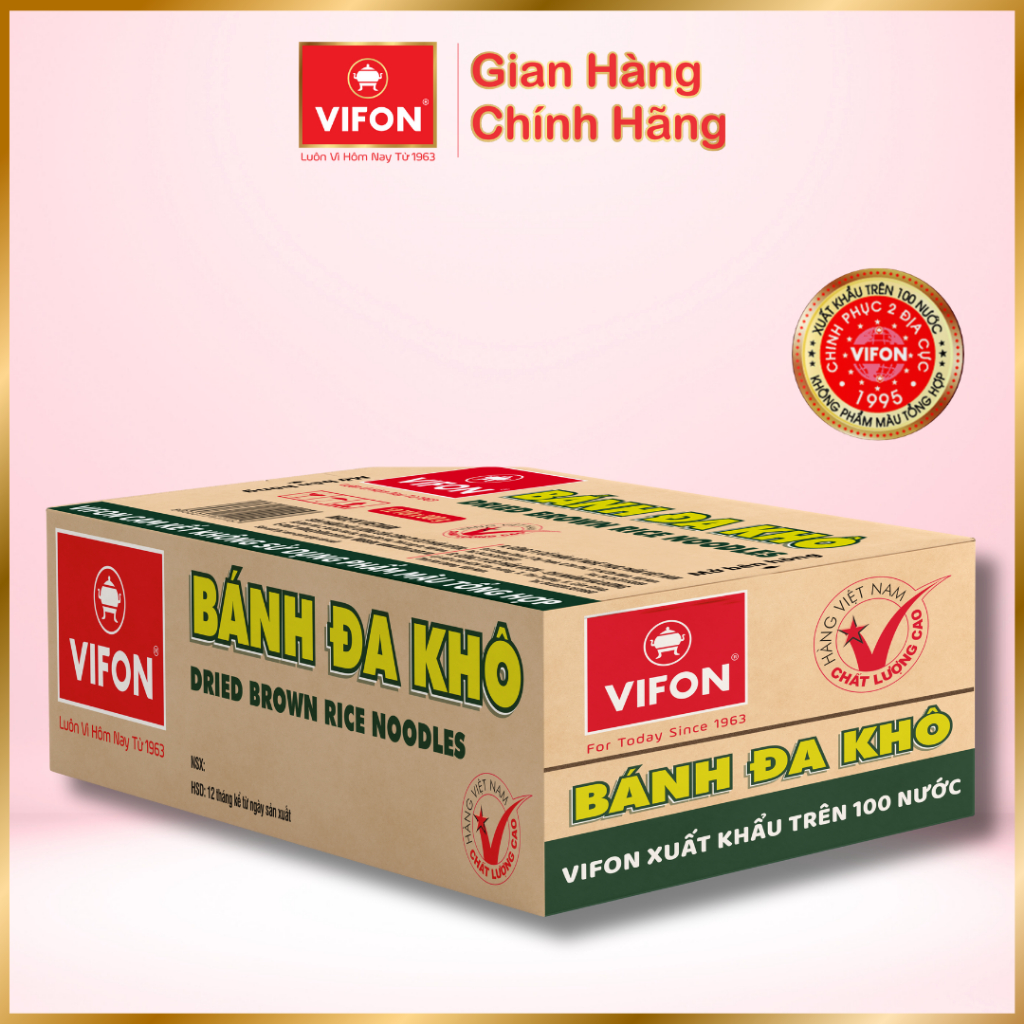 Thùng 12 gói Bánh đa khô VIFON 300gr/gói