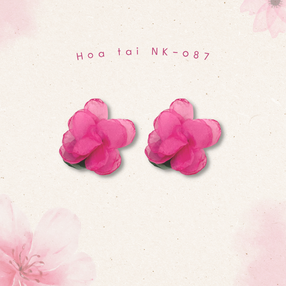 Sumire Store Hoa tai NK-087 hoa vải hồng đậm