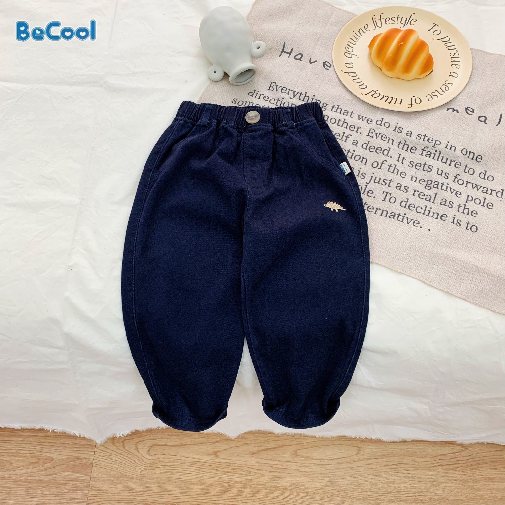Quần Dài cho Bé, Quần Kaki Thêu Khủng Long Cho Bé Trai Và Bé Gái Từ 10-27kg MINKY BABY