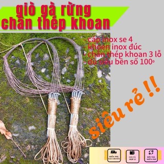 20 chân giò gà chân thép khoan 3 lỗ cáp inox se 4