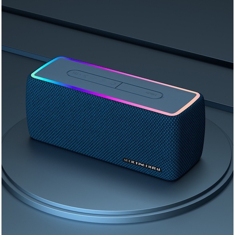 Loa bluetooth không dây, pin trâu âm thanh bass mạnh có đèn led AKD-W3