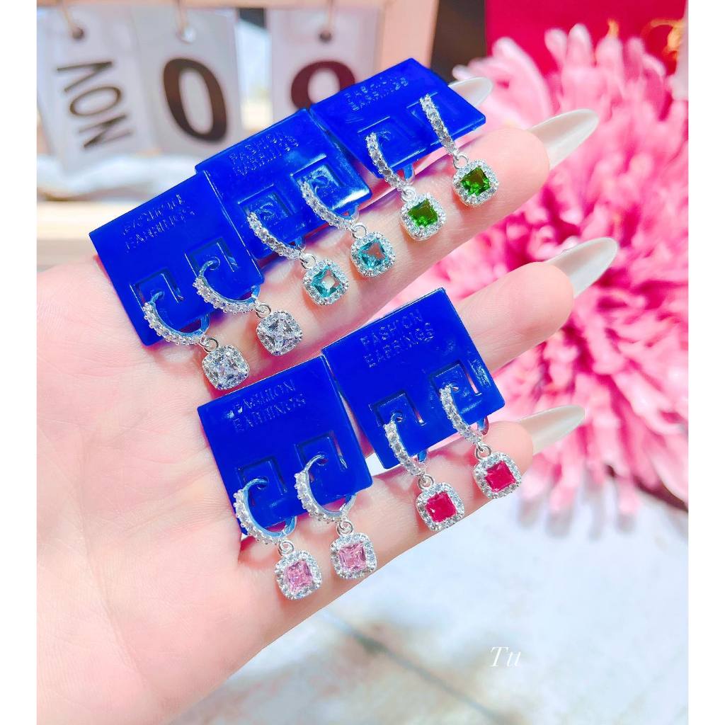 Bông tai bạc thời trang chất liệu bạc s925 MS075c