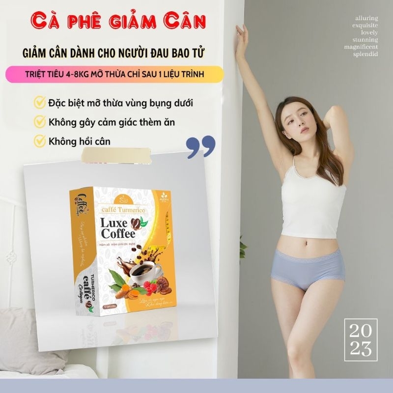Cà Phê Giảm Cân Luxe Coffe Nghệ Nấm Linh Chi, Giảm Cân, Giảm Mỡ , Cho Người Ăn Kiêng