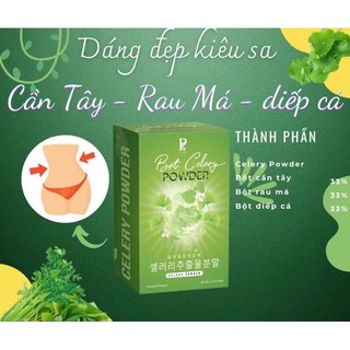 Bột cần tây, diếp cá, rau má sấy lạnh, giảm cân, giảm mụn, detox thanh lọc cơ thể